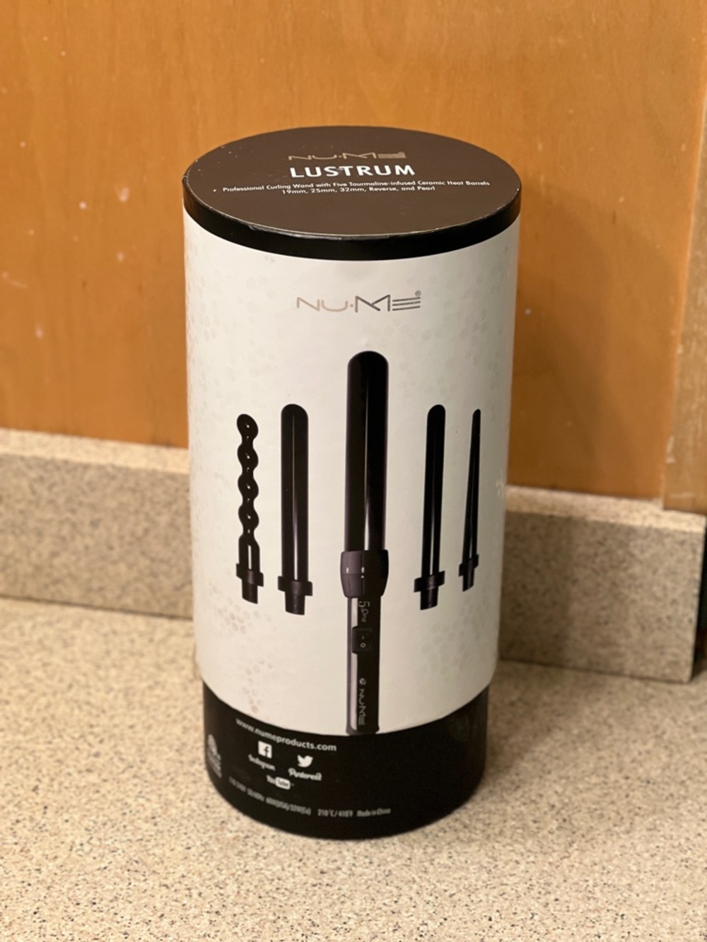 NuMe Lustrum 5-in-1 Curling Wand Set | Professional Hair Styling Tool